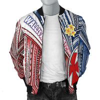 (Custom Personalised) Wallis and Futuna Men's Bomber Jacket Polynesian Style LT16 - Polynesian Pride