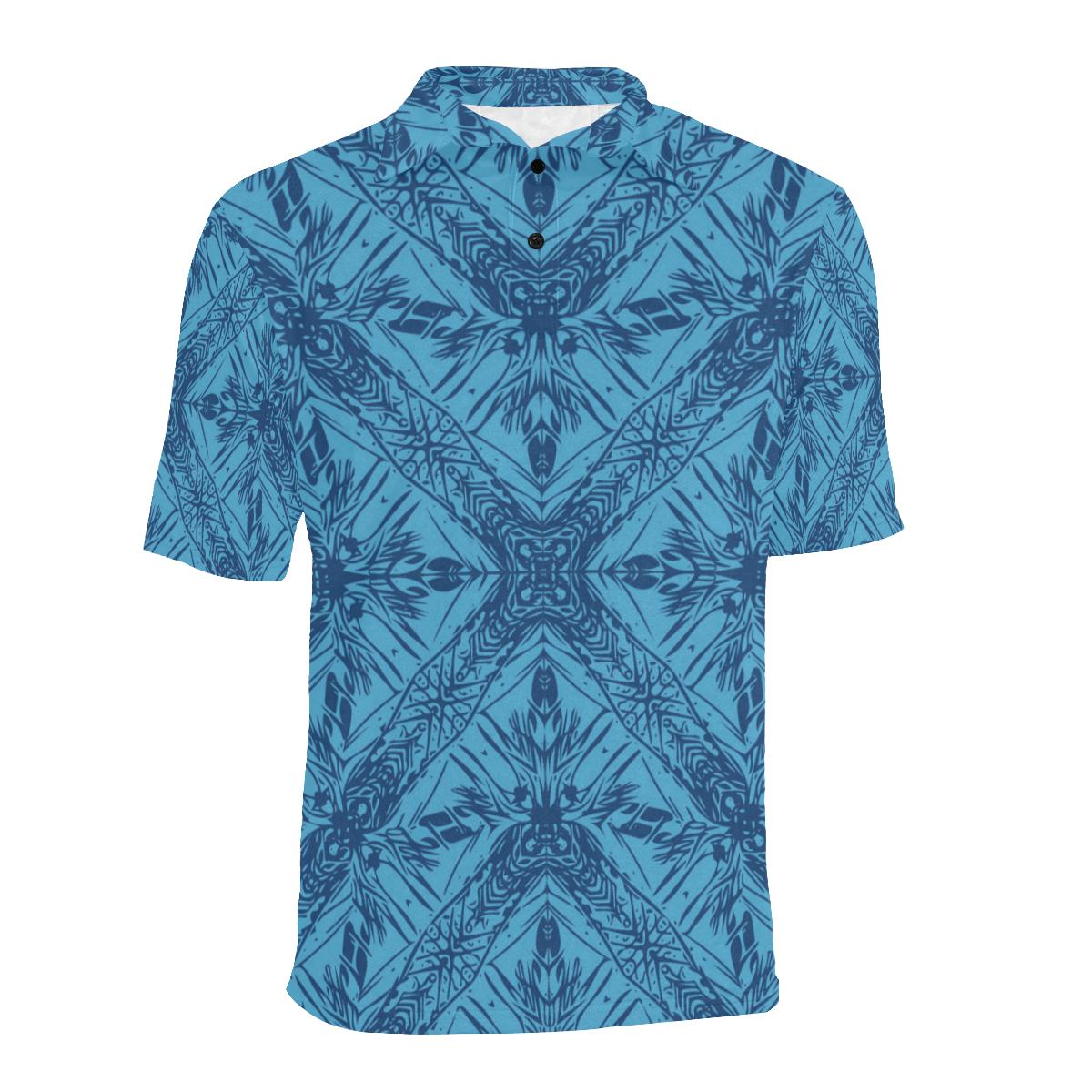 Polynesian Polo Shirt Blue - Polynesian Pride