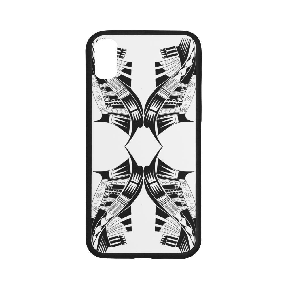 Polynesian 19 Rubber Phone Case One Size iPhone X Black - White - Polynesian Pride