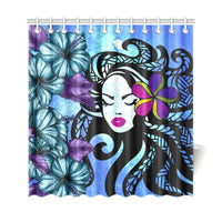 Hawaiian Hibiscus Polynesian Hula Girl Shower Curtain - Polynesian Pride