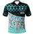Chuuk Polo Shirt Coconut Leaves Weave Pattern Blue Unisex Blue - Polynesian Pride