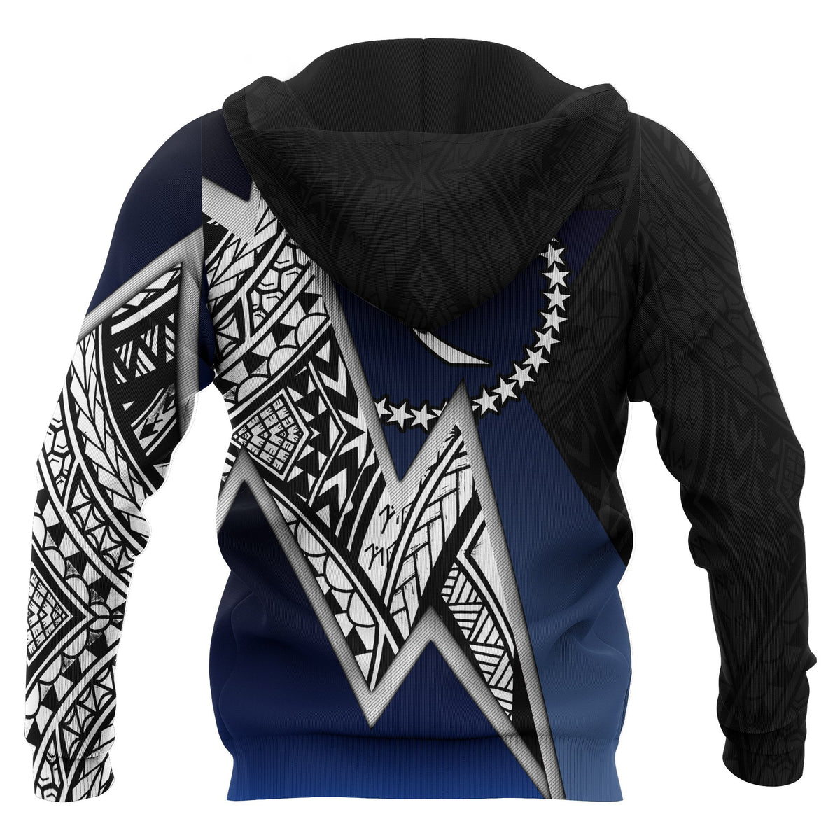 Chuuk Micronesian Hoodie White Lighting Piece - Polynesian Pride