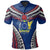 Cook Islands Polo Shirt Warrior Style Polynesia Pattern Unisex Blue - Polynesian Pride