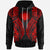Northern Mariana Islands Hoodie Polynesian Lion Head Red Style Unisex Red - Polynesian Pride