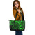 Northern Mariana Islands Leather Tote - Green Color Cross Style - Polynesian Pride