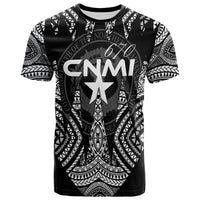 Northern Mariana Islands T Shirt Micronesian Teeth Shark Style White Unisex Black - Polynesian Pride