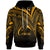 Northern Mariana Islands Hoodie Gold Color Cross Style Unisex Black - Polynesian Pride