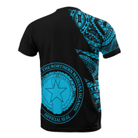 Northern Mariana Islands Custom T Shirt Micronesian Pattern Neon Style - Polynesian Pride