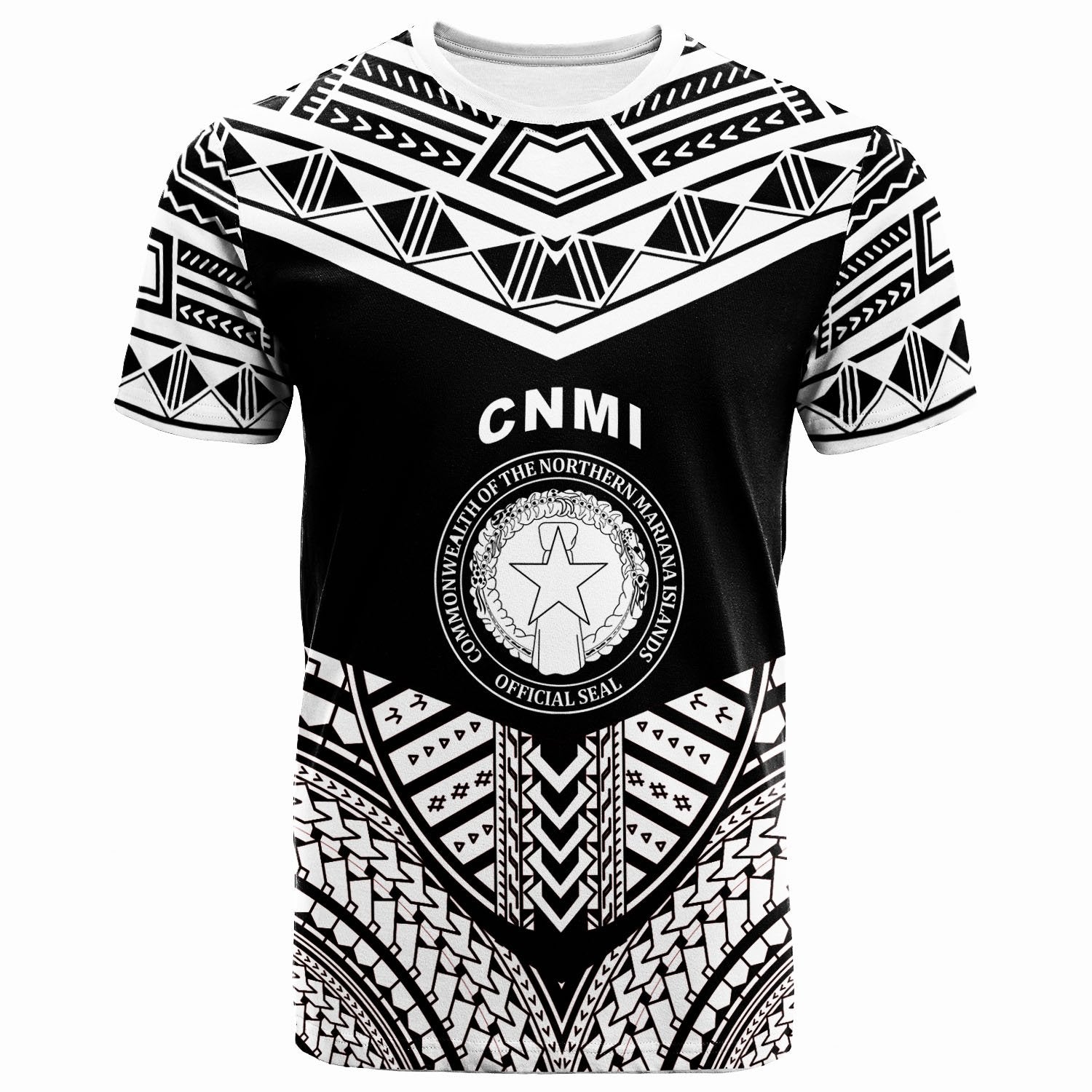 Northern Mariana Islands T Shirt Tribal Pattern Cool Style White Color Unisex Blue - Polynesian Pride