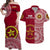 Custom Tonga Eua High School Matching Dress and Hawaiian Shirt Tongan Ngatu Pattern LT14 Maroon - Polynesian Pride
