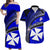 Custom Wallis And Futuna Matching Dress and Hawaiian Shirt Plumeria Flowers with Blue Polynesian Pattern LT14 Blue - Polynesian Pride