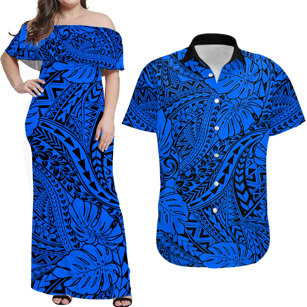 custom-personalised-hawaii-combo-dress-and-hawaiian-shirt-polynesian-tribal-art-ver04