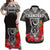 Custom Guam Chamorro Matching Hawaiian Shirt and Dress Guaman Latte Stone Tropical Flowers Black Version LT14 Black - Polynesian Pride