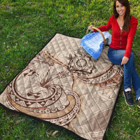 Cook Islands Premium Quilt - Hibiscus Flowers Vintage Style - Polynesian Pride