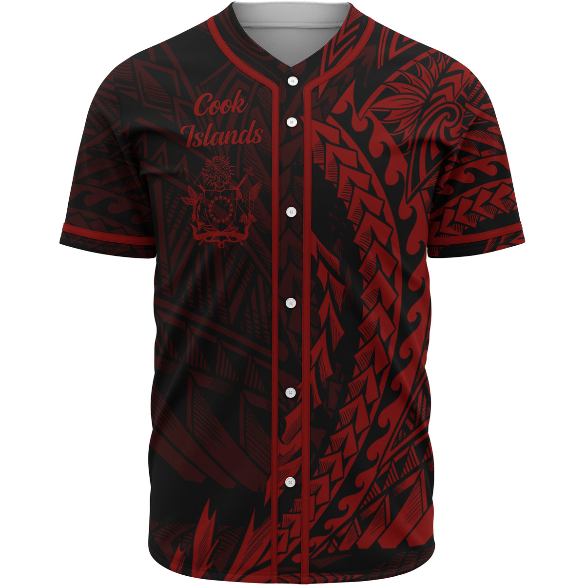 Cook Islands Baseball Shirt - Red Wings Style Unisex Gold - Polynesian Pride