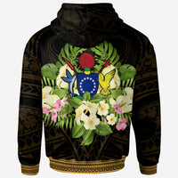 Cook Islands Hoodie Polynesian Gold Patterns Collection - Polynesian Pride