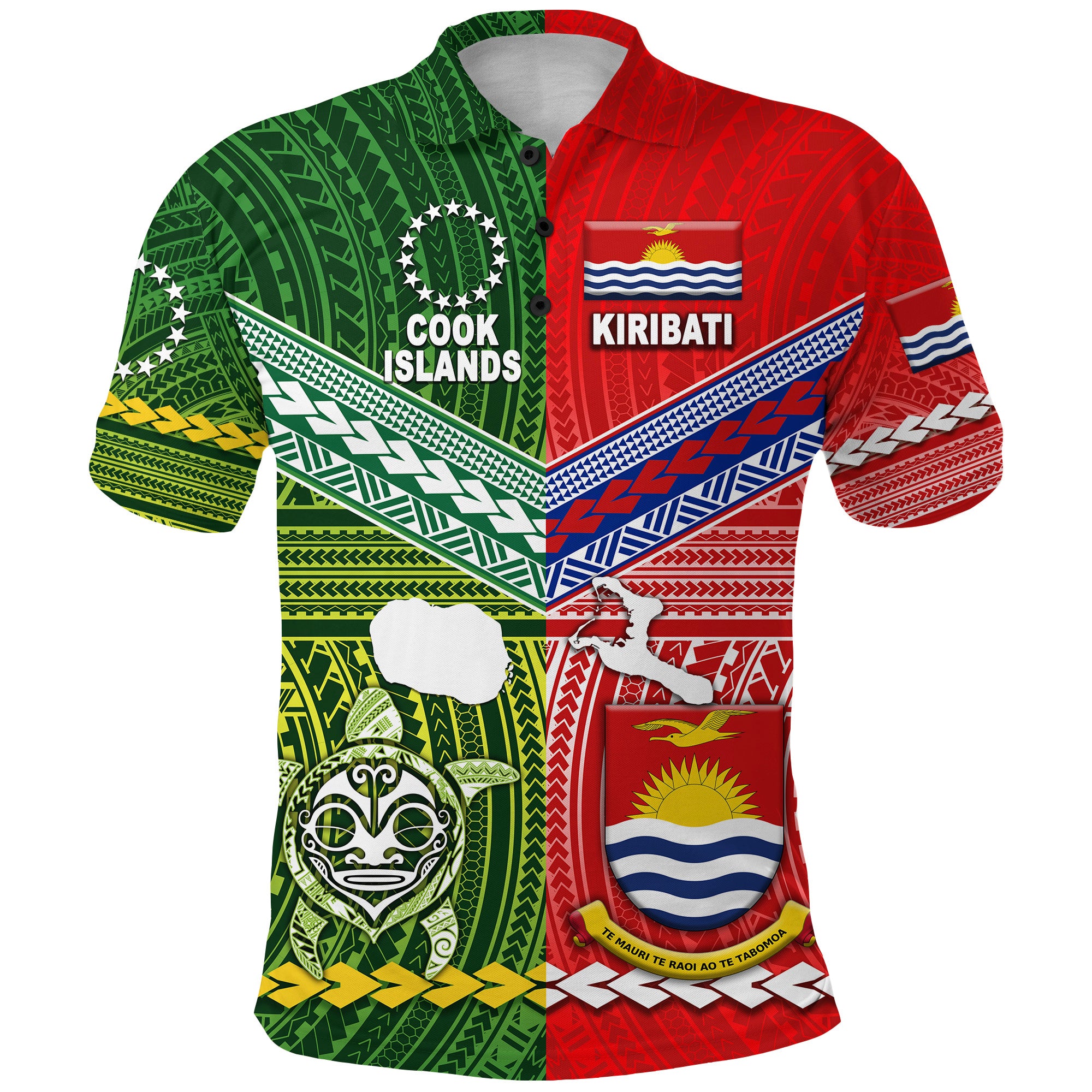 Kiribati Cook Islands Polo Shirt Together LT8 - Polynesian Pride