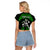 (Custom Personalised) Hawaii Raglan Cropped T Shirt Hawaiian Warrior With Weapon Polynesian Ver.03 LT14 - Polynesian Pride