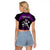 (Custom Personalised) Hawaii Raglan Cropped T Shirt Hawaiian Warrior With Weapon Polynesian Ver.04 LT14 - Polynesian Pride