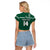 (Custom Text And Number) Hawaii Football Raglan Cropped T Shirt Kakau Rainbow Warriors Helmet Go Bows LT14 - Polynesian Pride