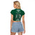 Hawaii Football Raglan Cropped T Shirt Kakau Rainbow Warriors Helmet LT14 - Polynesian Pride