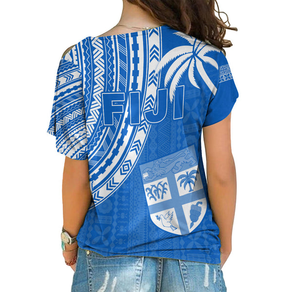 Fiji Rugby Sevens Polo Shirt Fijian 7s Tapa Polynesian Blue Ver.02 LT13 main image 1
