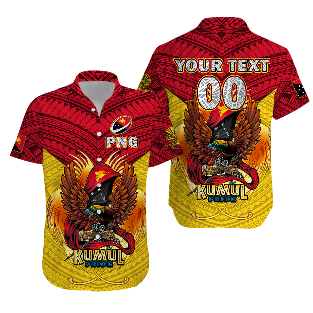 (Custom Personalised) Papua New Guinea Rugby Kumul Pride Hawaiian Shirt - LT2 Unisex YELLOW - Polynesian Pride