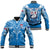 (Custom Personalised) Samoa Rugby Toa Samoa Blue Style Baseball Jacket - LT2 Unisex BLUE - Polynesian Pride