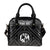 Tonga Personalised Shoulder Handbag - Tonga Seal With Polynesian Tattoo Style (Black) One Size Black - Polynesian Pride