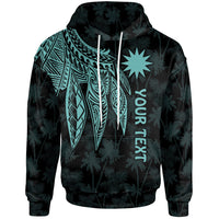 Nauru Custom Hoodie Polynesian Wings Turquoise Unisex Turquoise - Polynesian Pride