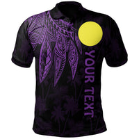 Palau Polynesian Custom Polo Polynesian Wings (Purple) Unisex Purple - Polynesian Pride
