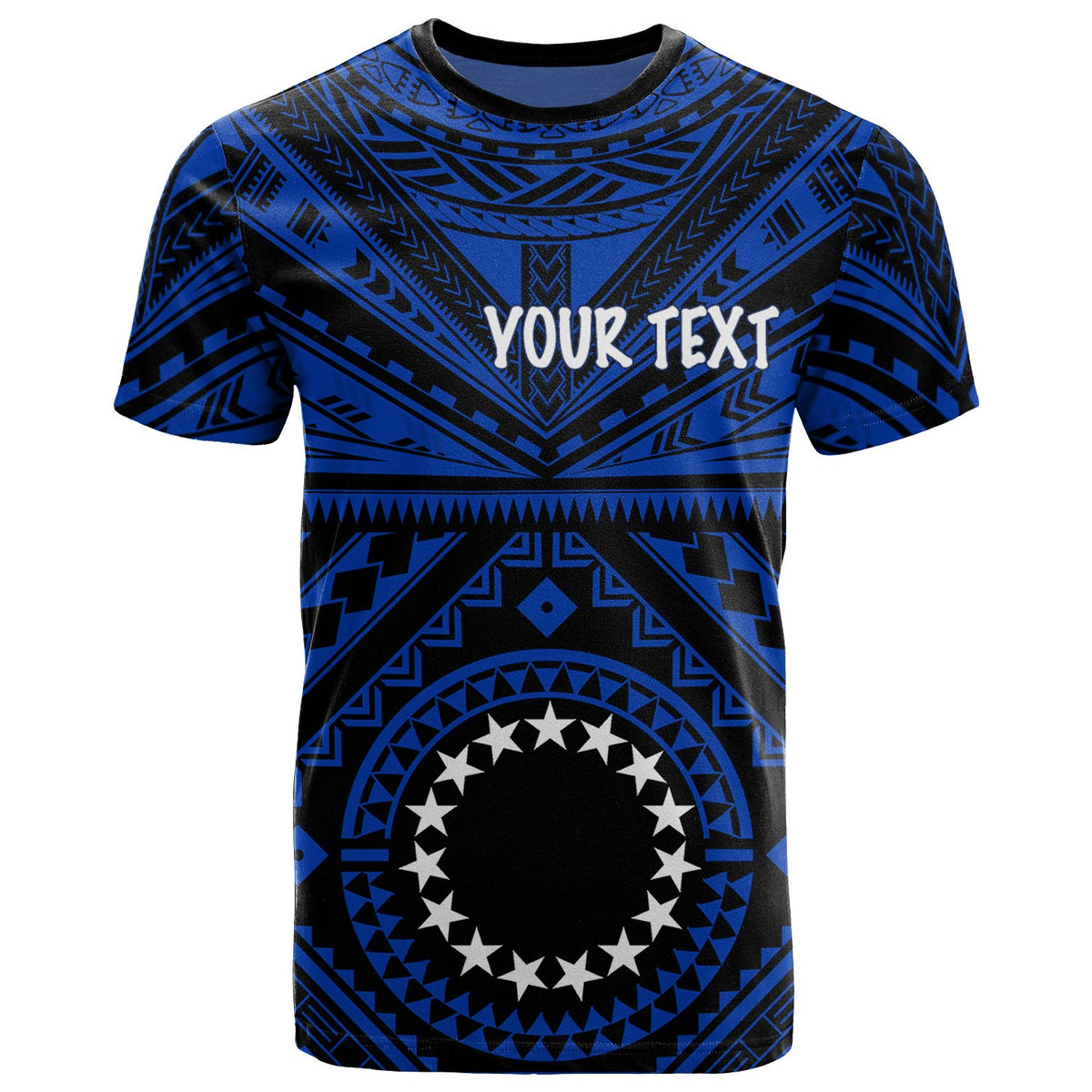 Cook Island CustomT Shirt Seal With Polynesian Tattoo Style ( Blue) Unisex Blue - Polynesian Pride