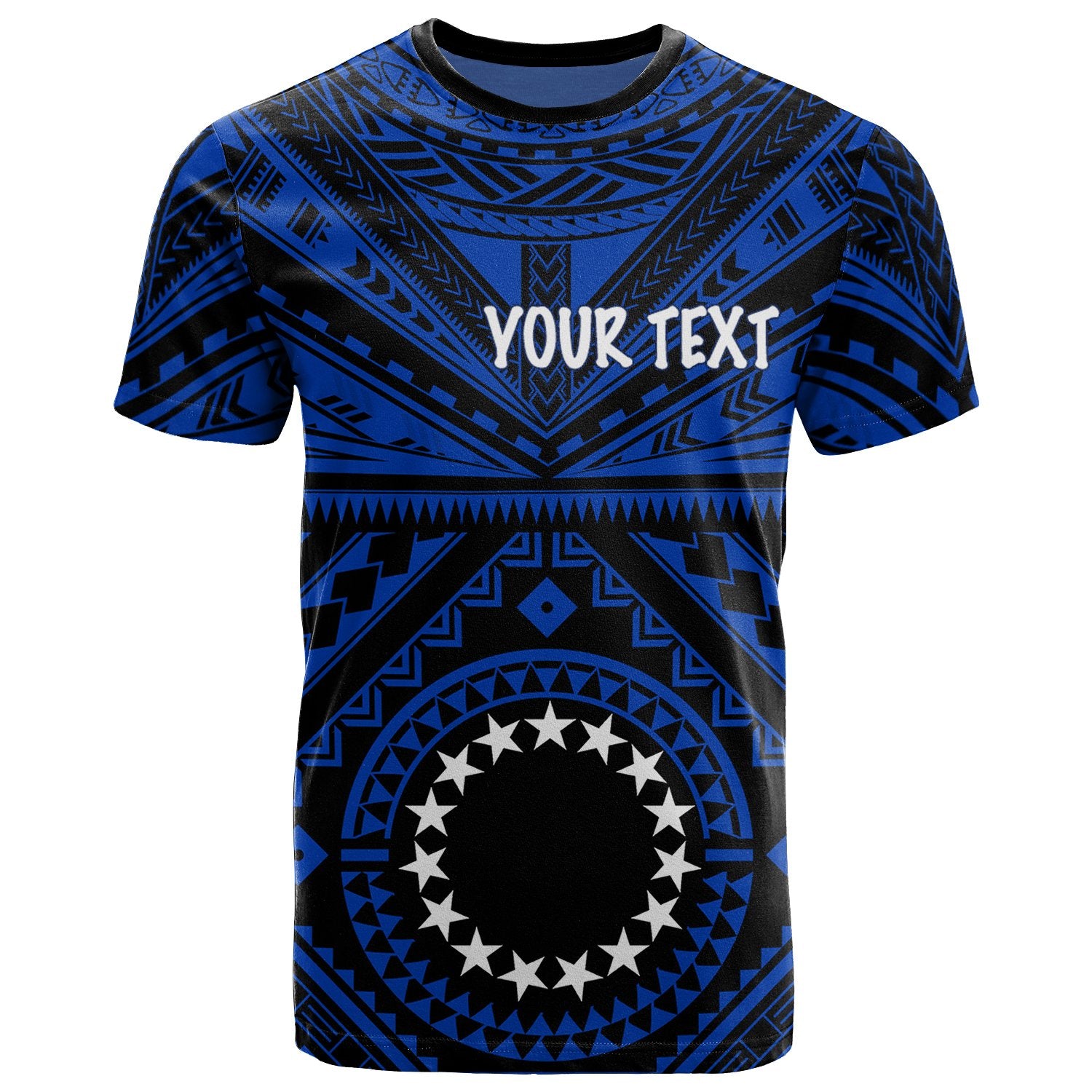 Cook Island CustomT Shirt Seal With Polynesian Tattoo Style ( Blue) Unisex Blue - Polynesian Pride