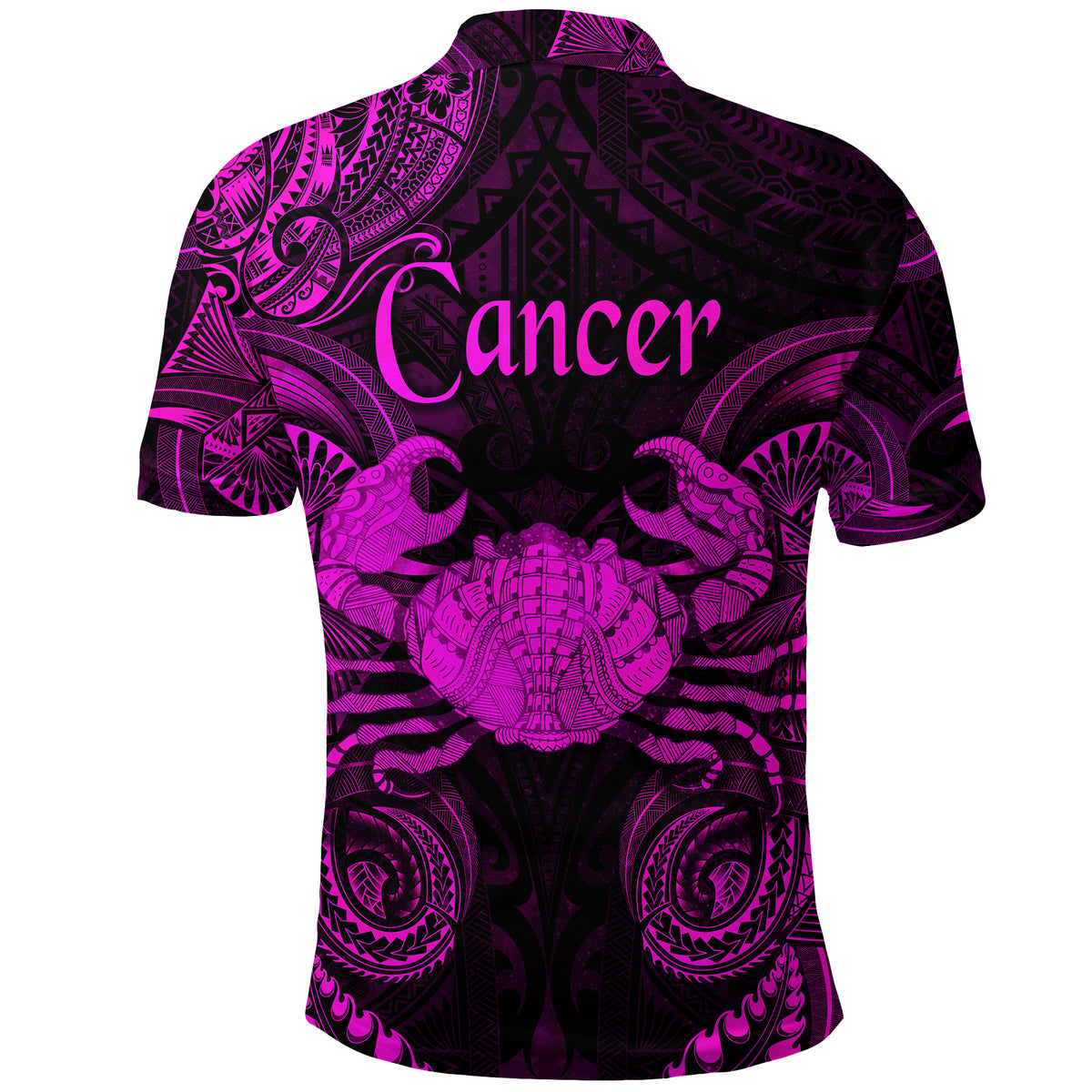 Cancer Zodiac Polynesian Polo Shirt Unique Style Pink LT8 - Polynesian Pride