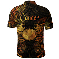Cancer Zodiac Polynesian Polo Shirt Unique Style Gold LT8 - Polynesian Pride