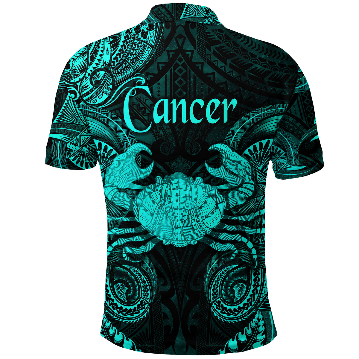 Cancer Zodiac Polynesian Polo Shirt Unique Style Turquoise LT8 - Polynesian Pride