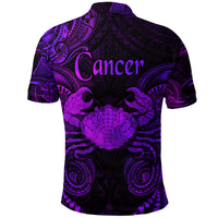 Cancer Zodiac Polynesian Polo Shirt Unique Style Purple LT8 - Polynesian Pride