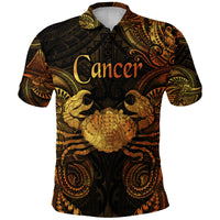 Cancer Zodiac Polynesian Polo Shirt Unique Style Gold LT8 - Polynesian Pride