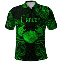 Custom Cancer Zodiac Polynesian Polo Shirt Unique Style Green LT8 - Polynesian Pride