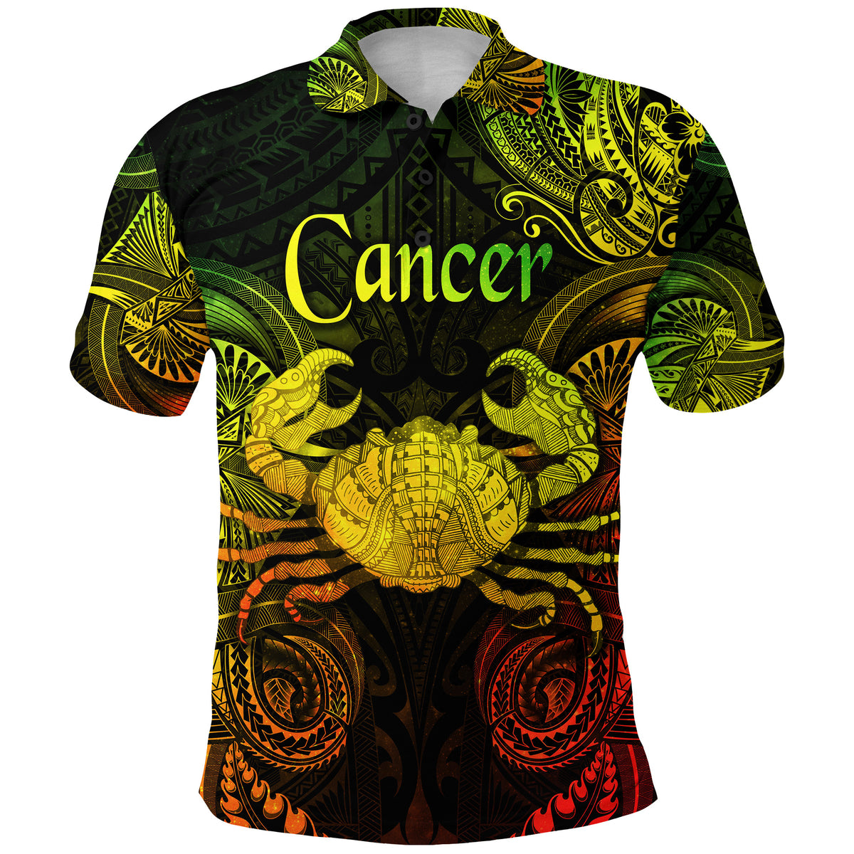 Cancer Zodiac Polynesian Polo Shirt Unique Style Reggae LT8 - Polynesian Pride