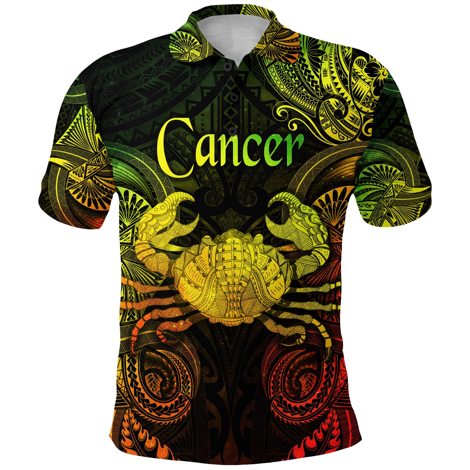 Cancer Zodiac Polynesian Polo Shirt Unique Style Reggae LT8 - Polynesian Pride