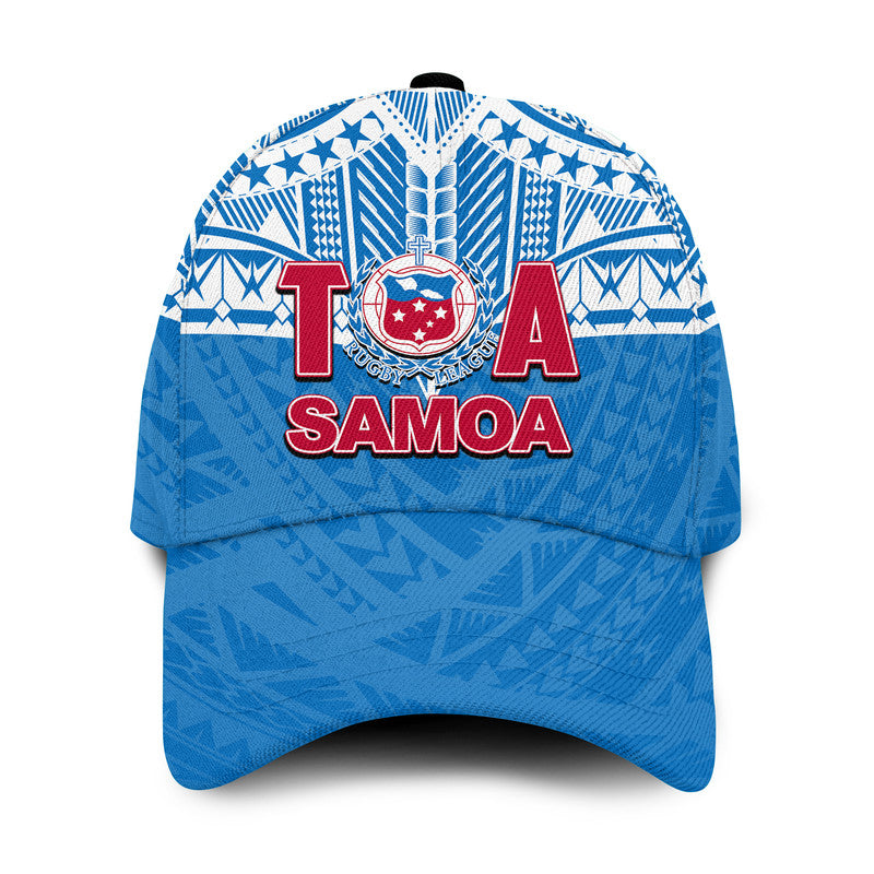 Toa Samoa Rugby Classic Cap Blue Sky LT6 Classic Cap Universal Fit Blue - Polynesian Pride