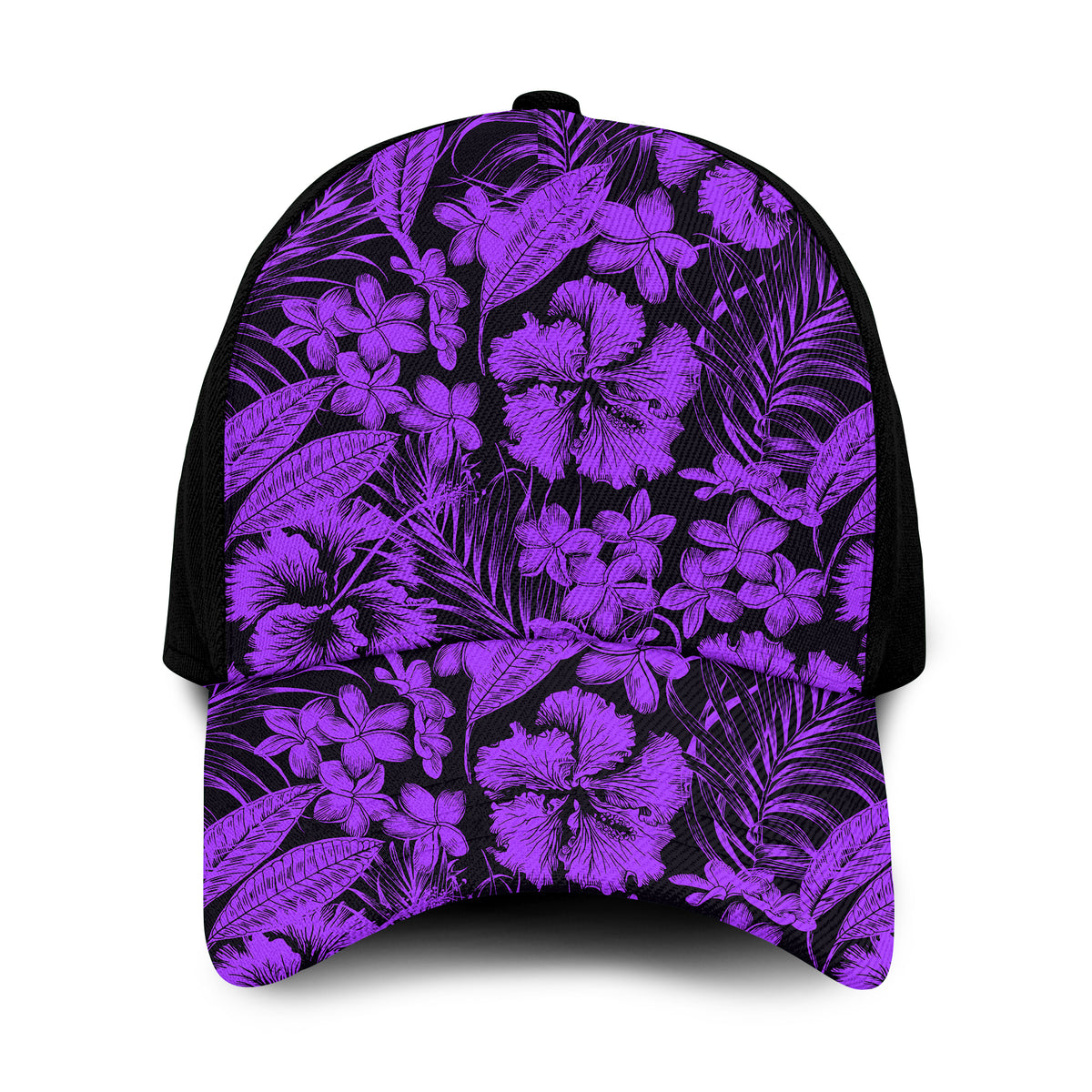 Aloha Hawaii Flowers Summer Classic Cap LT6 Classic Cap Universal Fit Purple - Polynesian Pride
