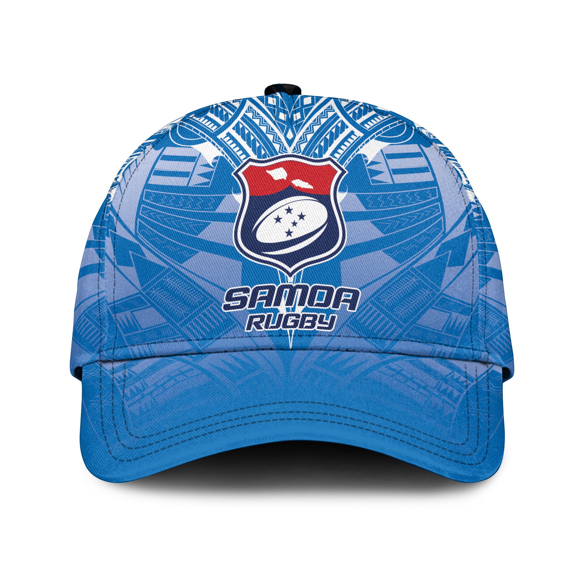 Samoa Rugby Toa Samoa Blue Style Cap - LT2 Classic Cap Universal Fit BLUE - Polynesian Pride