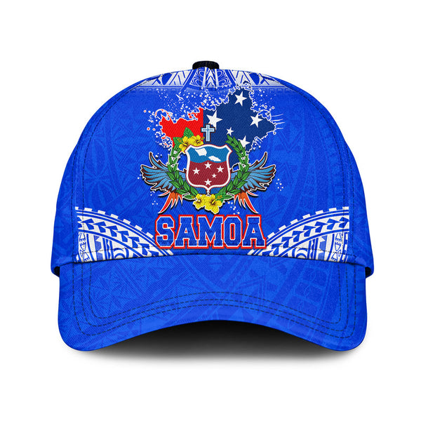 Toa Samoa Polynesian Rugby Classic Cap Samoan Flag Blue Color LT9