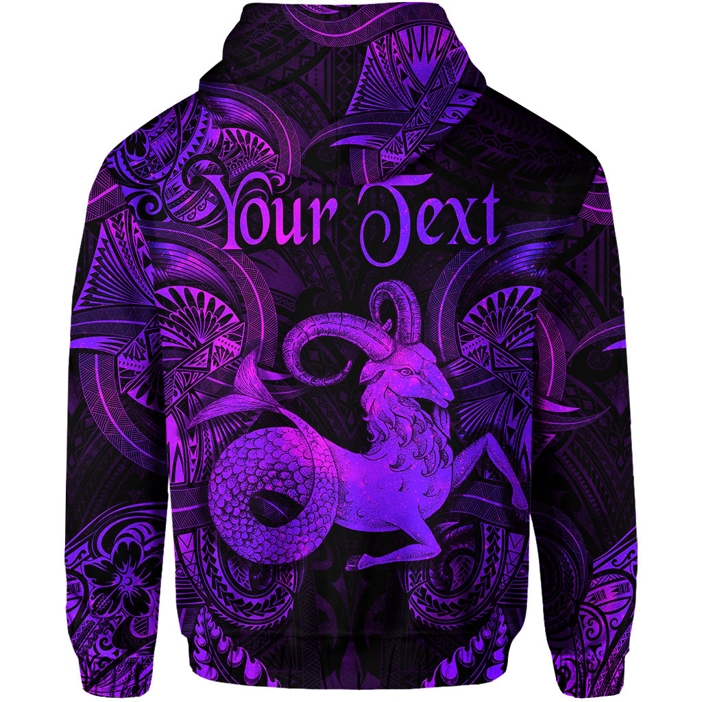 Custom Capricorn Zodiac Polynesian Hoodie Unique Style Purple LT8 - Polynesian Pride