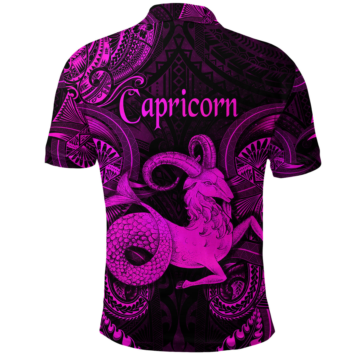 Capricorn Zodiac Polynesian Polo Shirt Unique Style Pink LT8 - Polynesian Pride