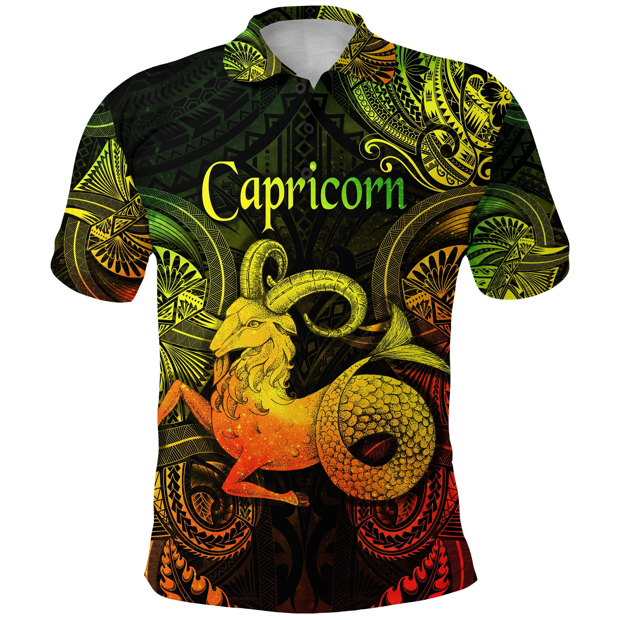 Capricorn Zodiac Polynesian Polo Shirt Unique Style Reggae LT8 - Polynesian Pride