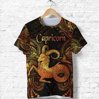 Capricorn Zodiac Polynesian T Shirt Unique Style Gold LT8 - Polynesian Pride
