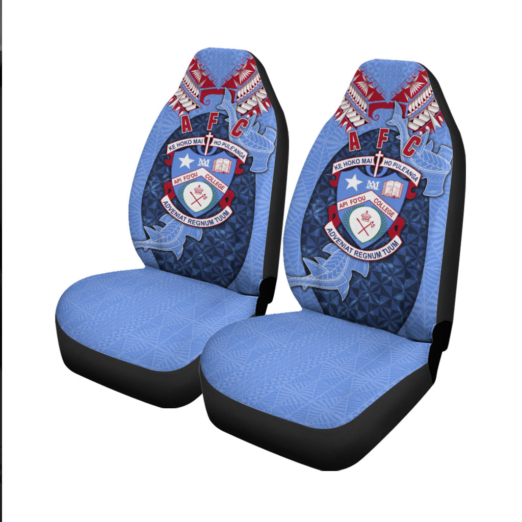 Tonga Apifo'ou College Car Seat Covers Special Style LT16 Universal Fit Blue - Polynesian Pride